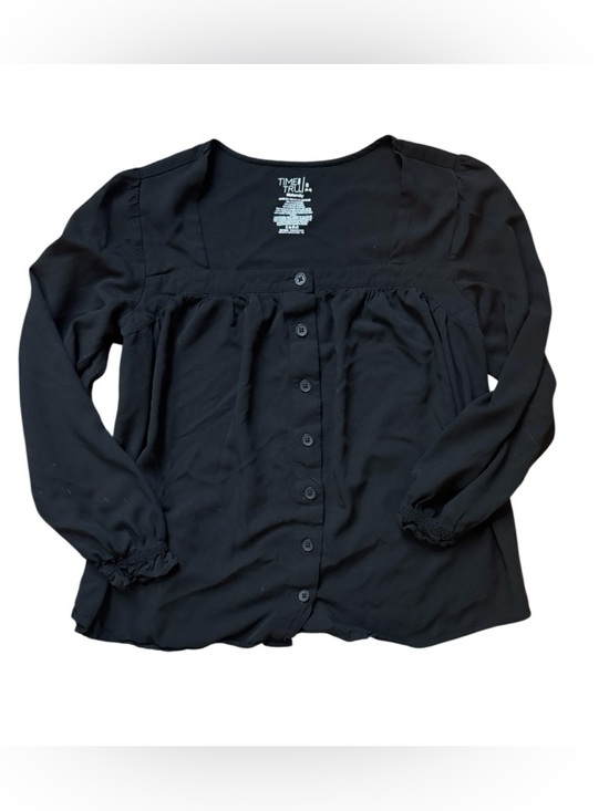 BUNDLE! Time and Tru Boho Peasant Square Neck Maternity Blouse -Olive & Black-S - Picture 3 of 5